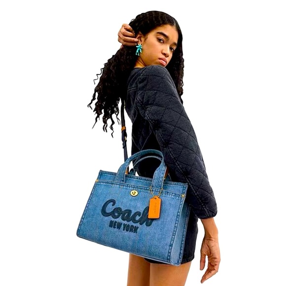 Coach Cargo Denim Tote Bag - Picture 1 of 9